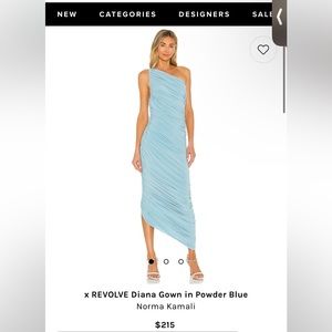 Norma Kamali x REVOLVE Diana Gown in Powder Blue